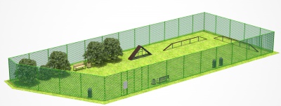 13,5*33,5 H3000 қақпасы бар иттерге арналған қоршау, код 0759